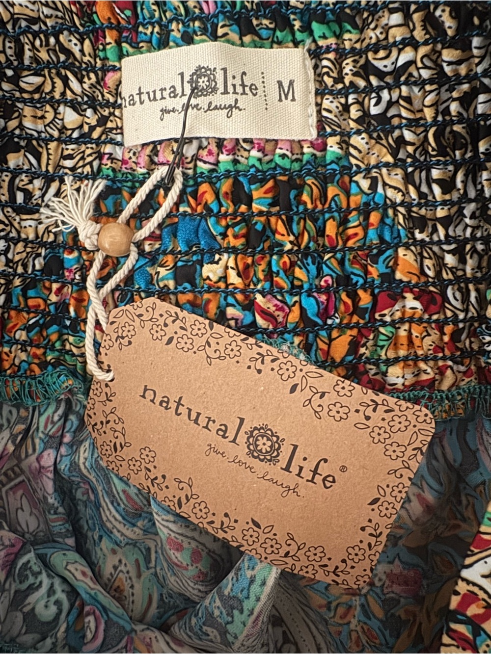 NATURAL LIFE Paisley Tiered Maxi Skirt NWT Size Medium - Picture 2 of 8